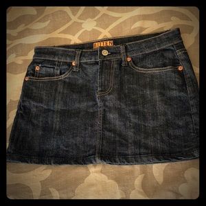 Sarah Jessica Parker Bitten Denim Mini-skirt